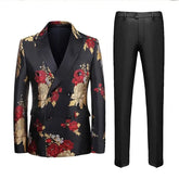 Luxury Fashion Black Groom Tuxedos Double Breasted Men Suits For Wedding Male Party Dress Costume Homme Jacket+Pants